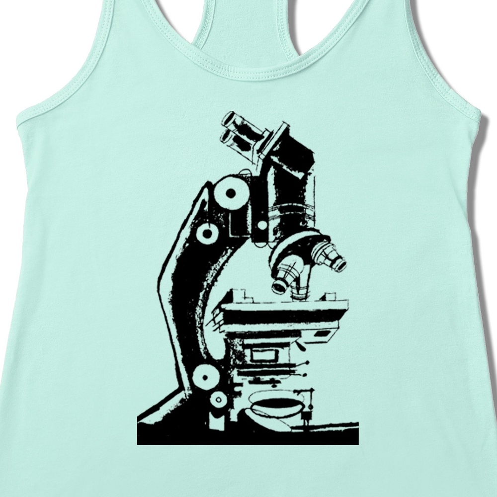 💕Vintage Scientific Microscope Racerback Tank Top - Picture 2 of 8